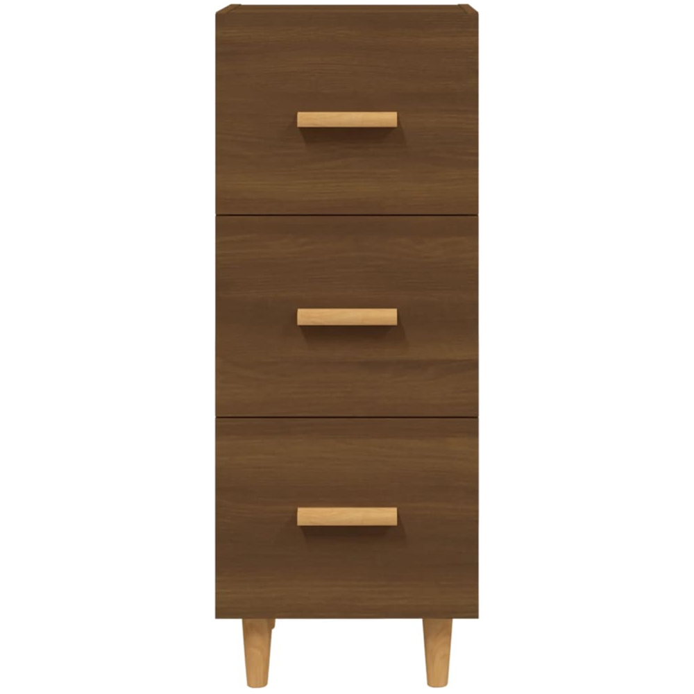 vidaXL 3 Drawer Brown Oak Sideboard Image 5
