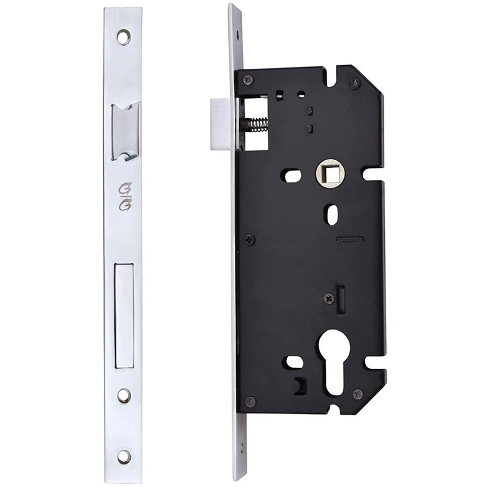 Golden Grace Satin Stainless Steel Delta Door Handle Set Image 3
