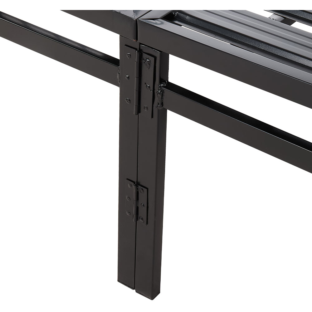 Living and Home Single Black Foldable Bed Frame Image 3