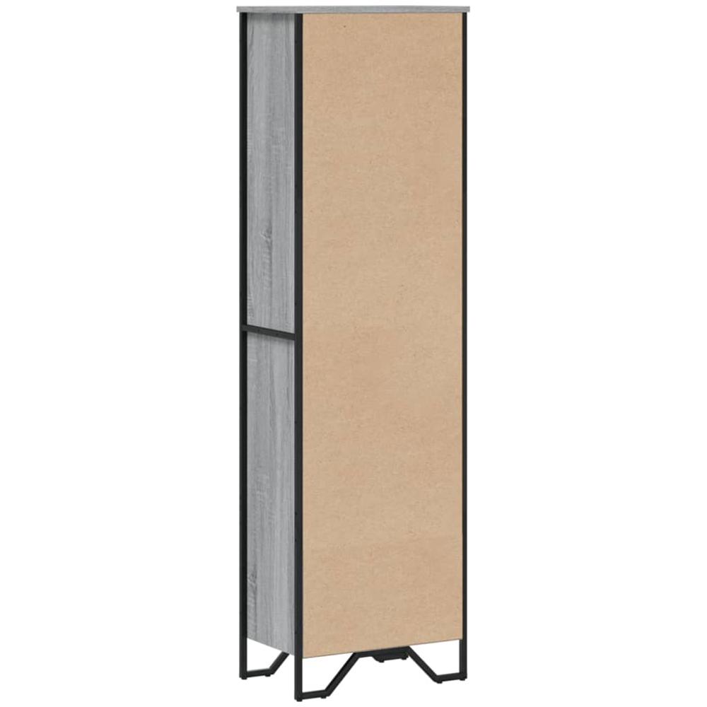 vidaXL 5 Shelf Grey Sonoma Bookcase Image 5