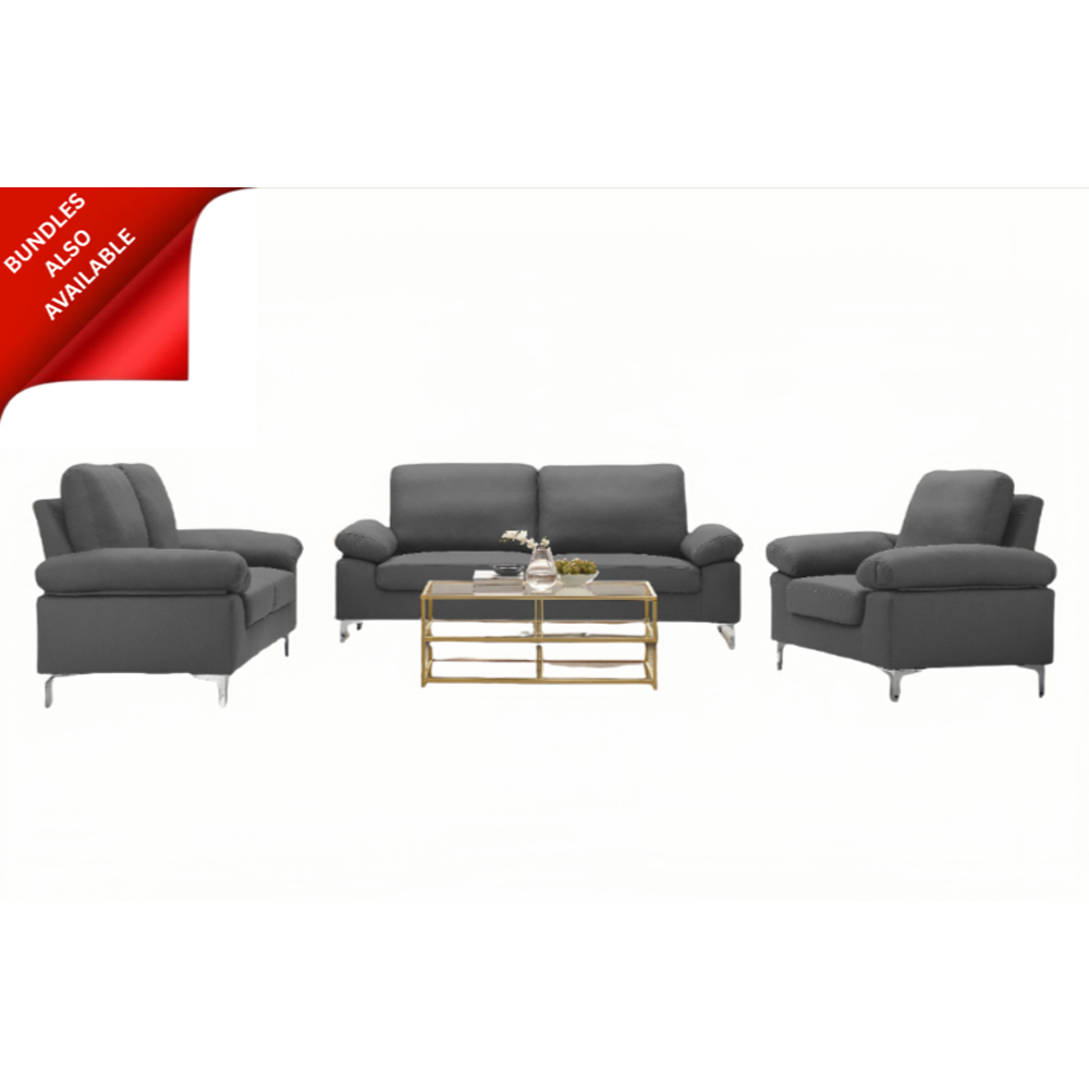 Kosy Koala 3 Seater Grey Fabric Sofa Image 5