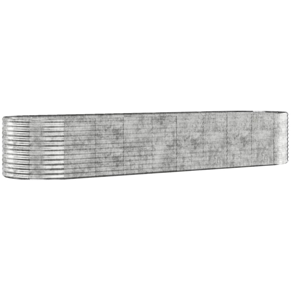 vidaXL Silver Galvanised Steel Garden Raised Bed 396 x 100 x 68cm Image 1