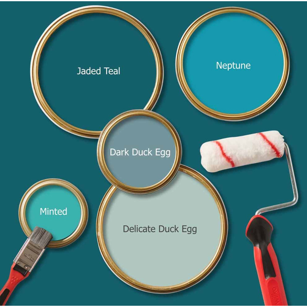 Wilko Tough & Washable Jaded Teal Matt Emulsion Paint 2.5L Image 6