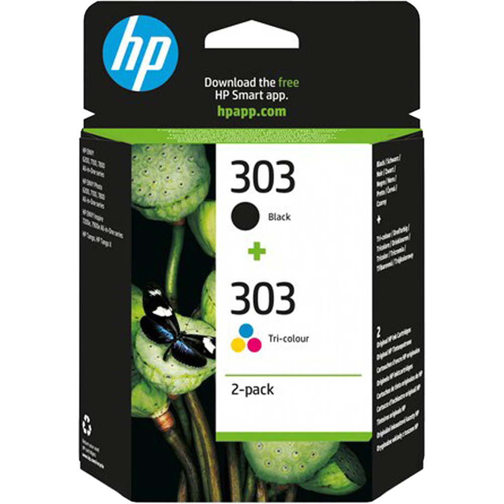 HP 303 Black and Tricolour Inkjet Cartridge 2 Pack Image