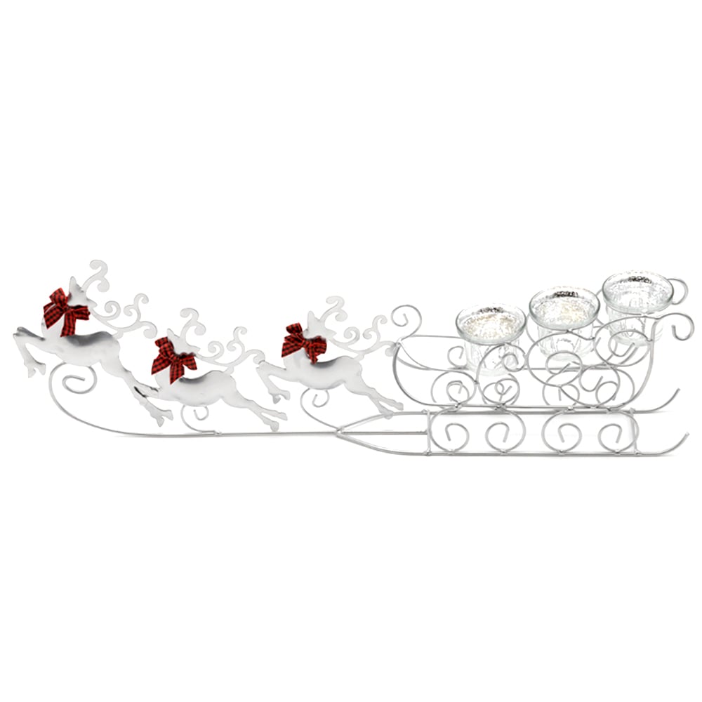 Marco Paul Flying Reindeer Candle Holder Decoration Image 1