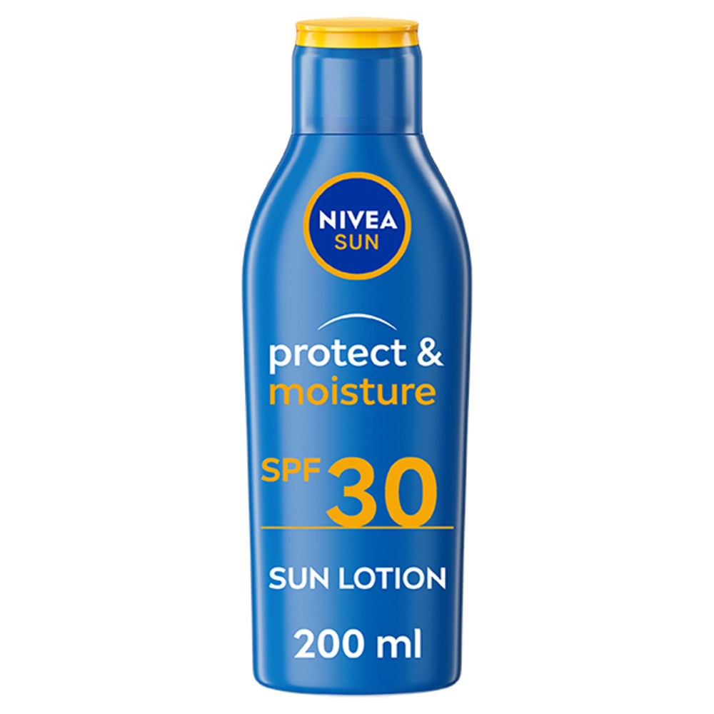 Nivea Sun Protect and Moisture Sun Cream Lotion SPF30 200ml Image 1