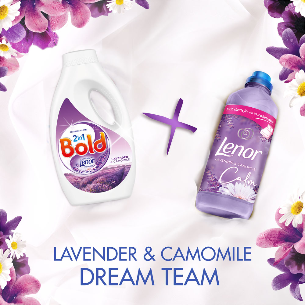 Bold 2 in 1 Lavender and Camomile Washing Liquid 31 Washes Case of 4 x 1L Image 7