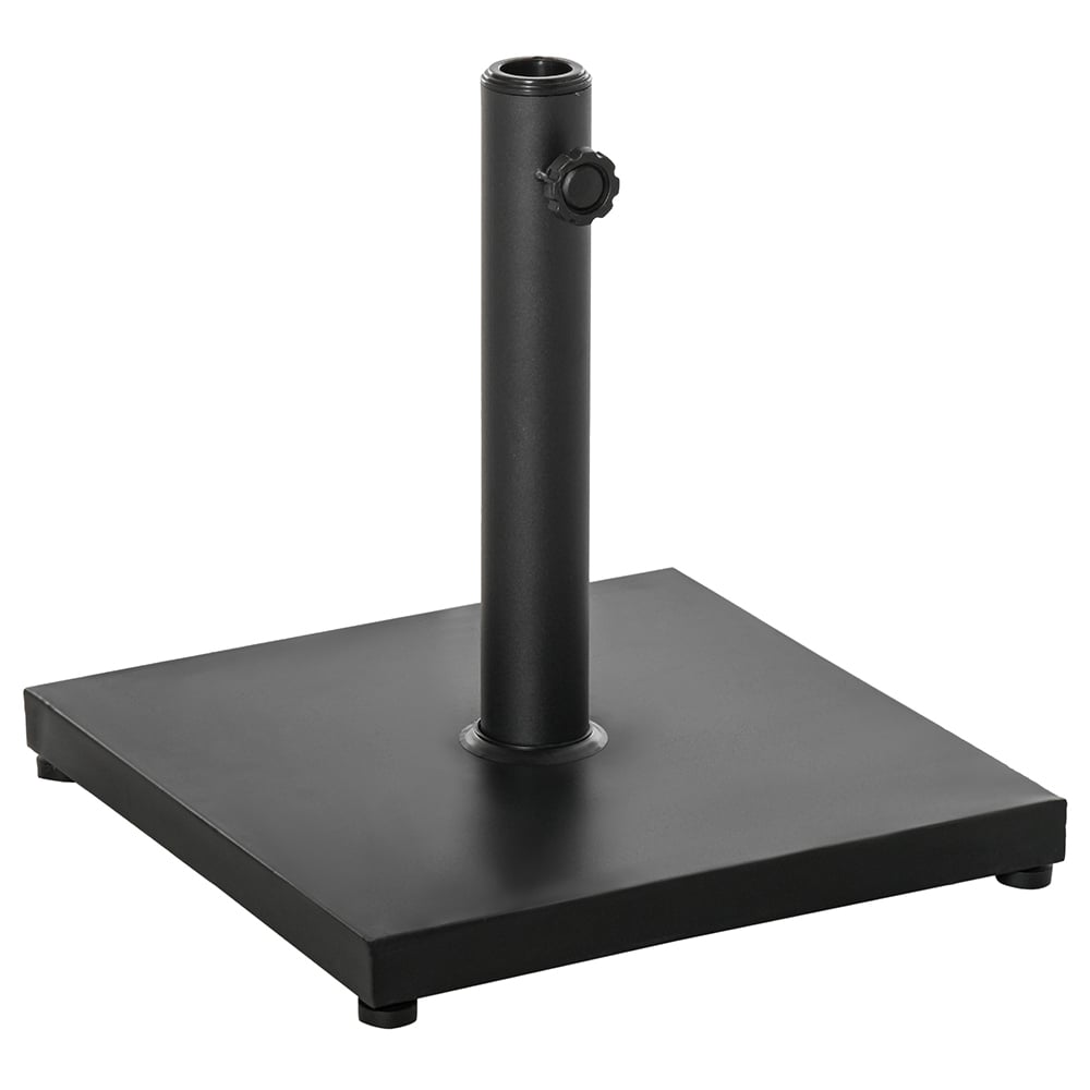 Outsunny Black Square Cement Parasol Base 11kg Image 1