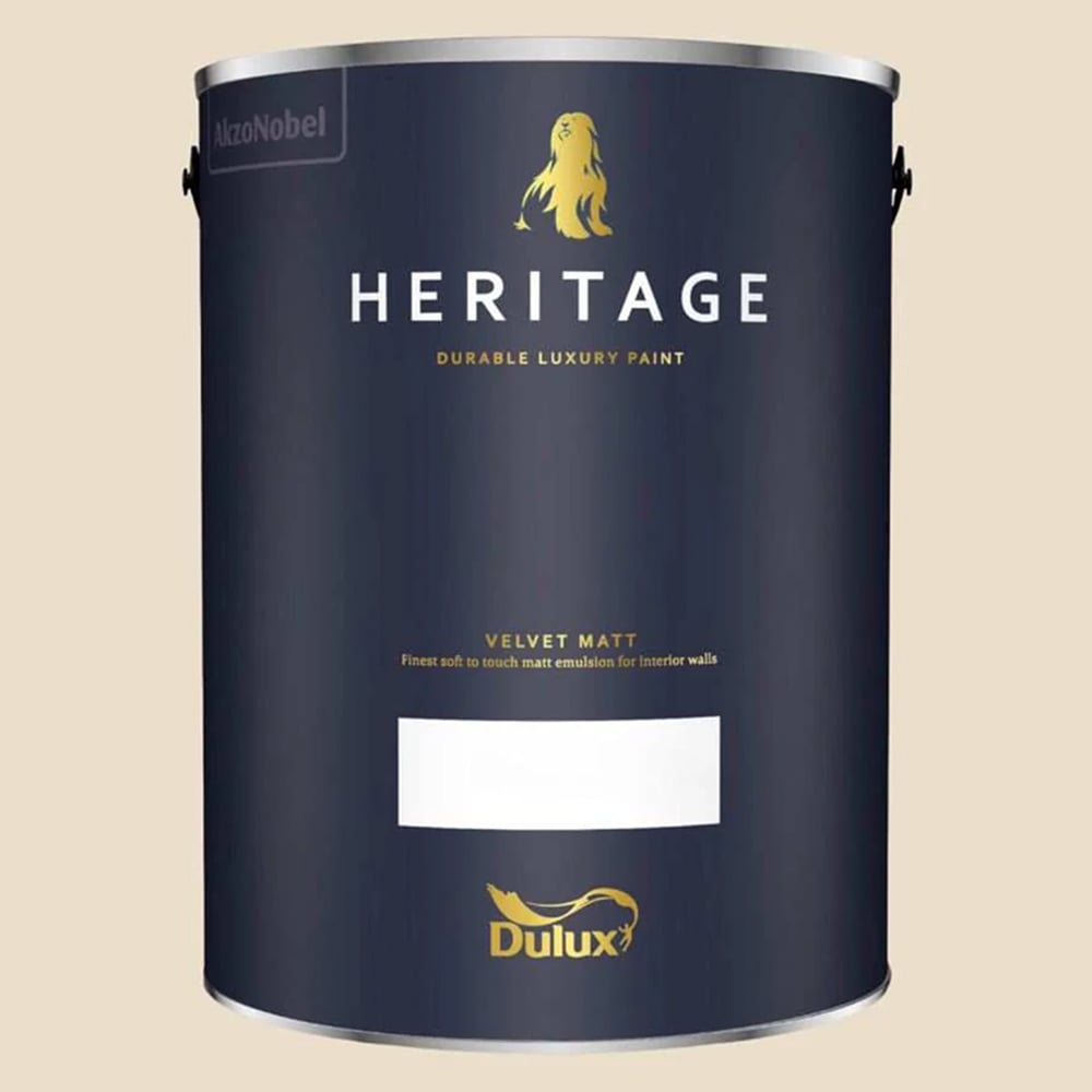 Dulux Heritage Walls and Ceilings Voile White Velvet Matt Emulsion Paint 5L Image 2