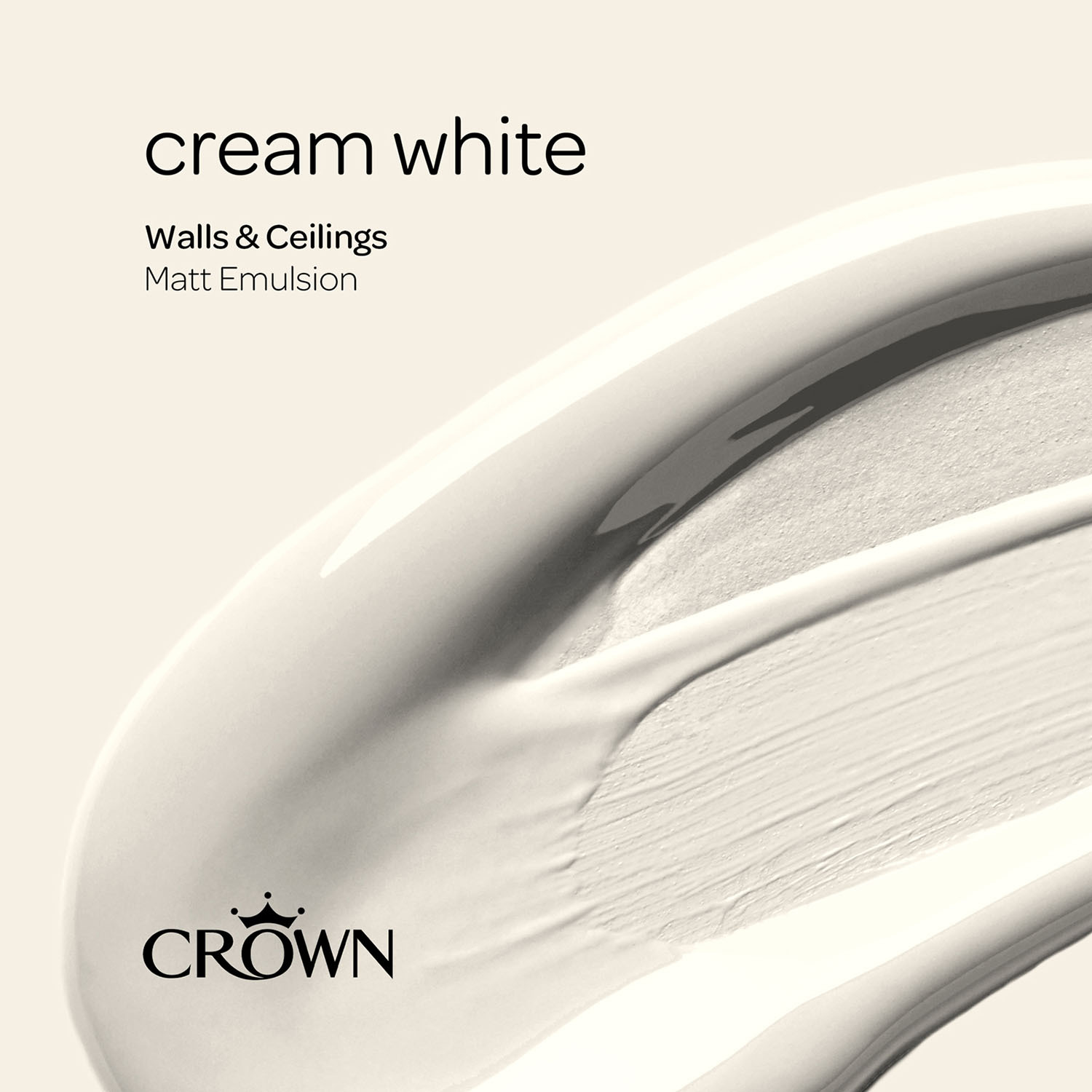 Crown Matt Emulsion Paint 5L - Cream White Image 7