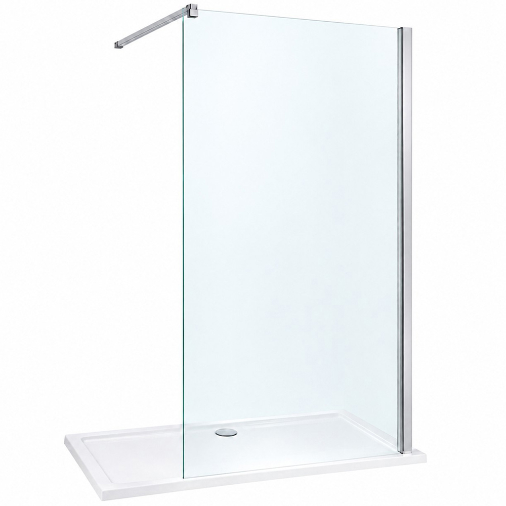Stech Homes Walk-in Shower Screen with Shower Tray 1000 x 1900mm Image 1