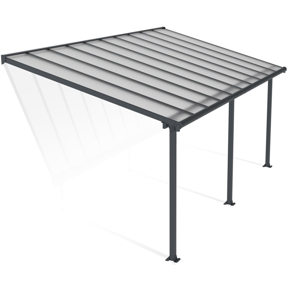 Palram Canopia Olympia Grey Clear 3 x 6.10m Patio Cover Image 2