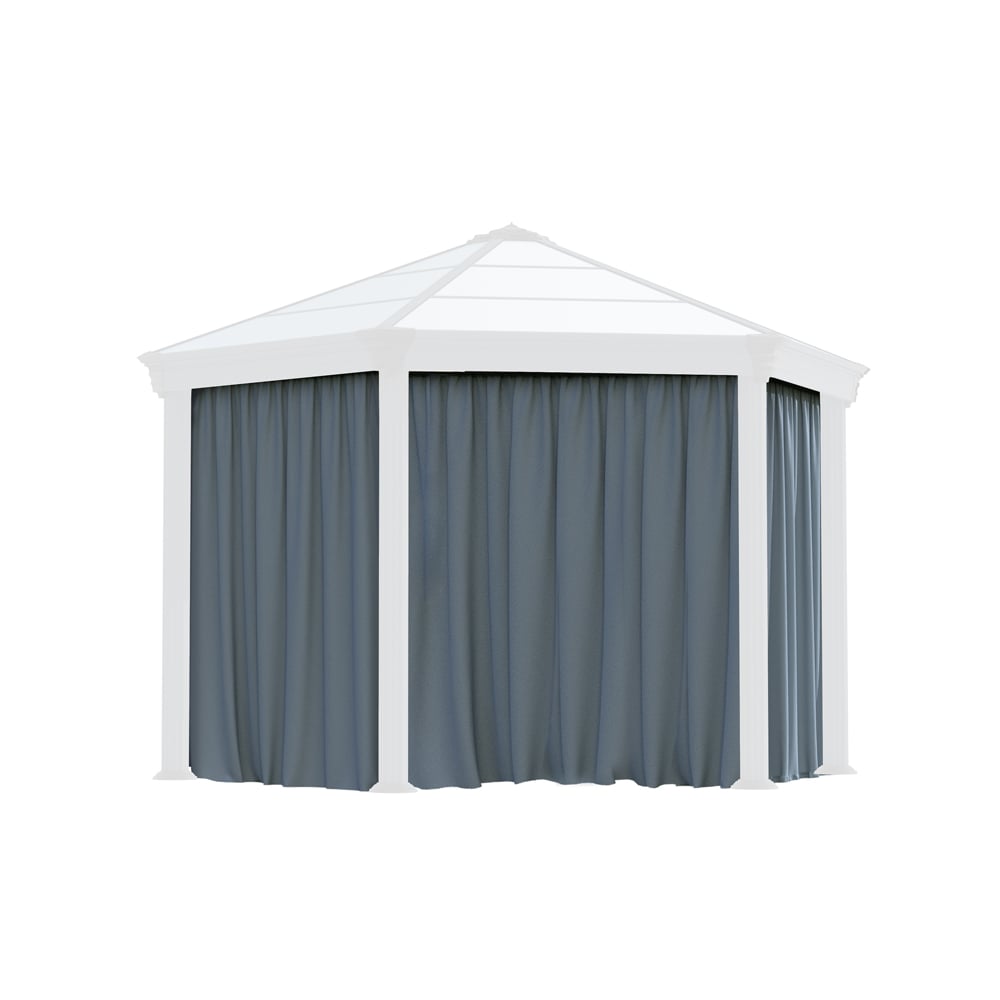 Palram Canopia 2.1 x 2.3m Hexagonal Gazebo Curtain 6 Pack Image 3