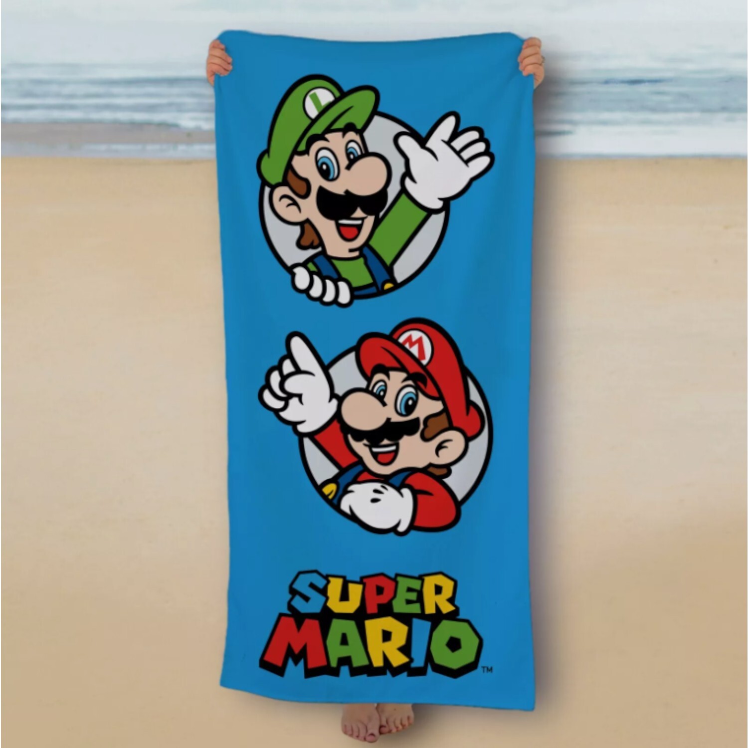 Nintendo Mario and Luigi Towel Blue Image 6