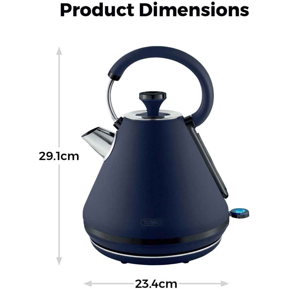 Tower Sera T10079MNB Midnight Blue 1.7L Pyramid Kettle Image 9