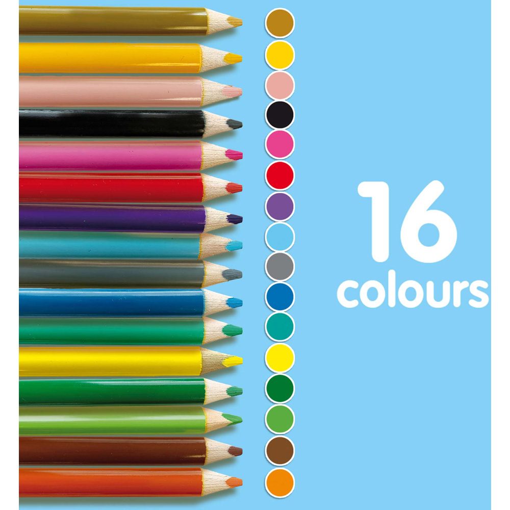 SES Creative Triangular Grip Colouring Pencils 16 Pack Image 3