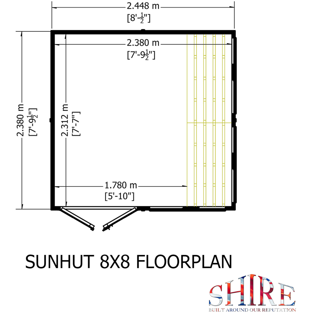 Shire 8 x 8ft Sun Hut Image 9