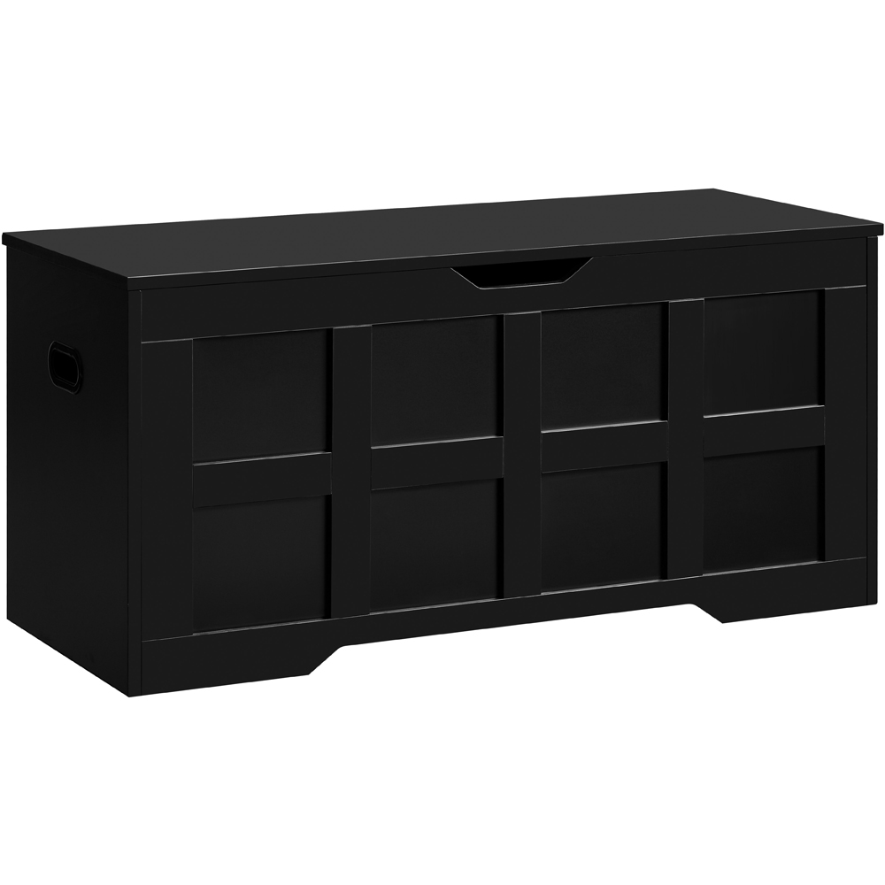 VIDA DESIGNS Black Large Storage Ottoman Bench Image 2