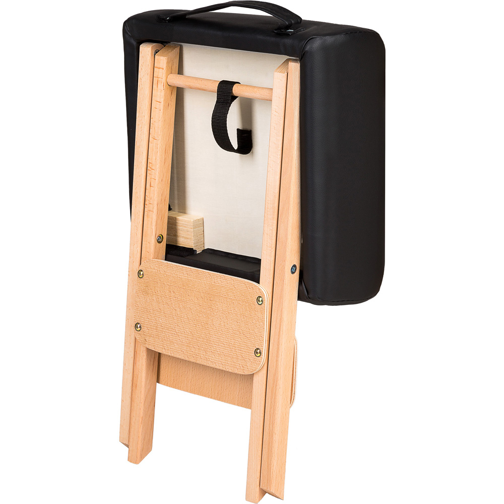 tectake Black Stool and Bolster Cushion Set Image 4