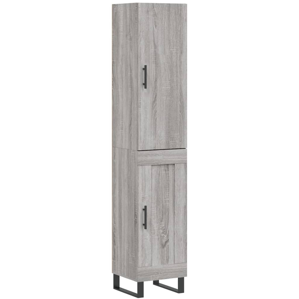 vidaXL 2 Door Grey Sonoma Highboard Image 2