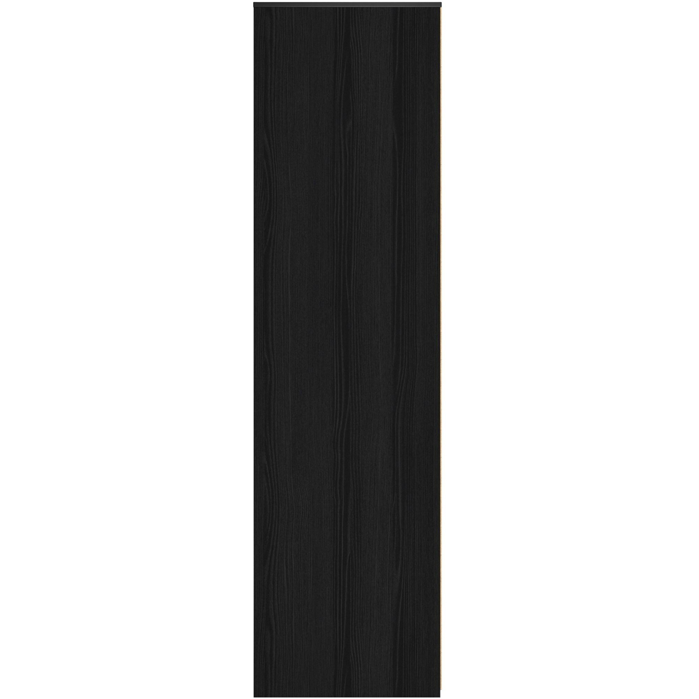 Crowndale Harlequin 2 Door 2 Drawer Black Ash Tall Wardrobe Ready Assembled Image 8