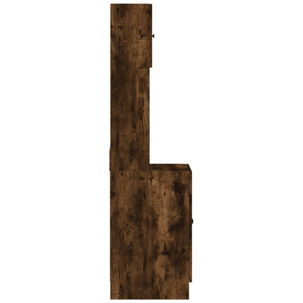 vidaXL 4 Door Single Shelf Smoked Oak Kitchen Cabinet Image 6