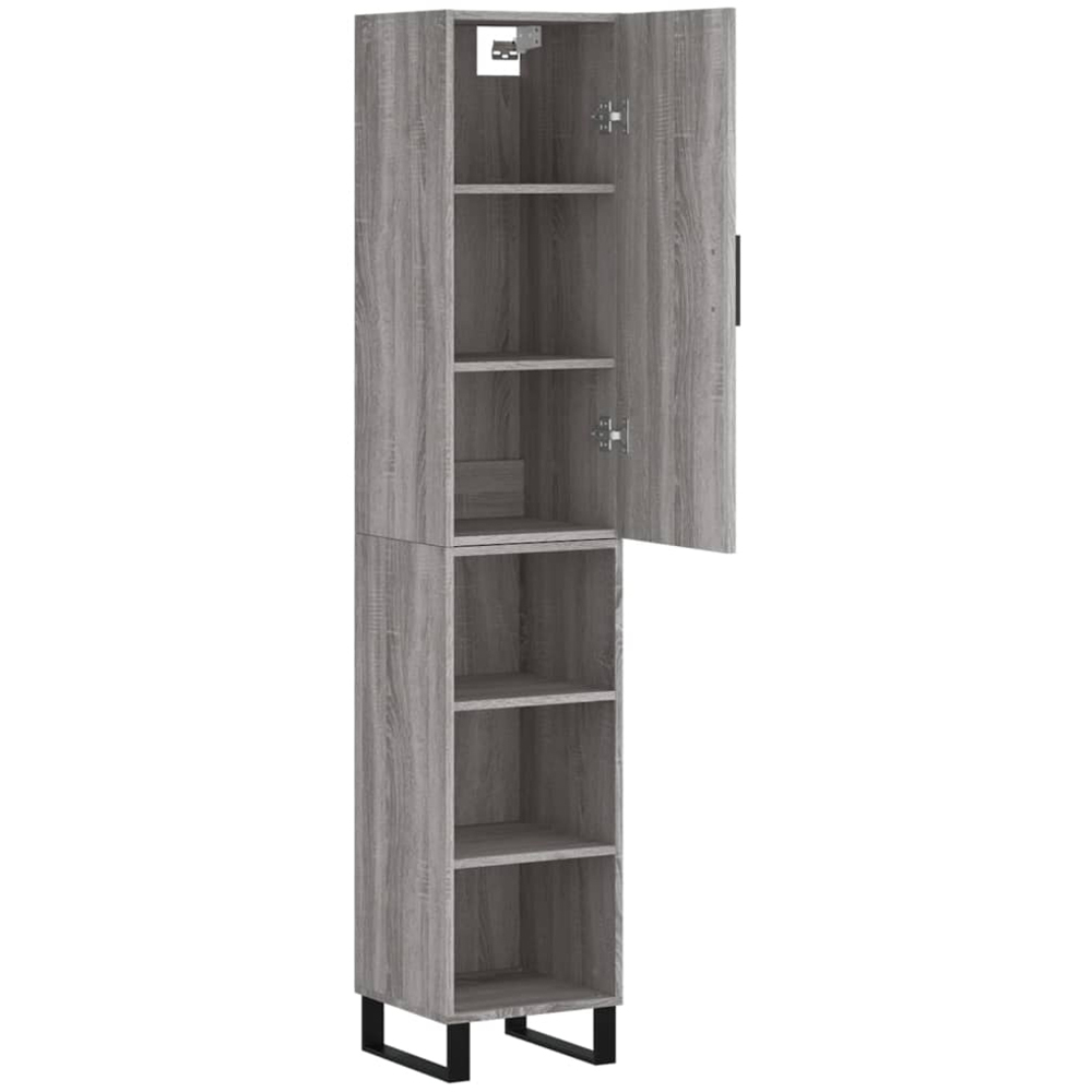 vidaXL Single Door 3 Shelf Grey Sonoma Highboard Image 4