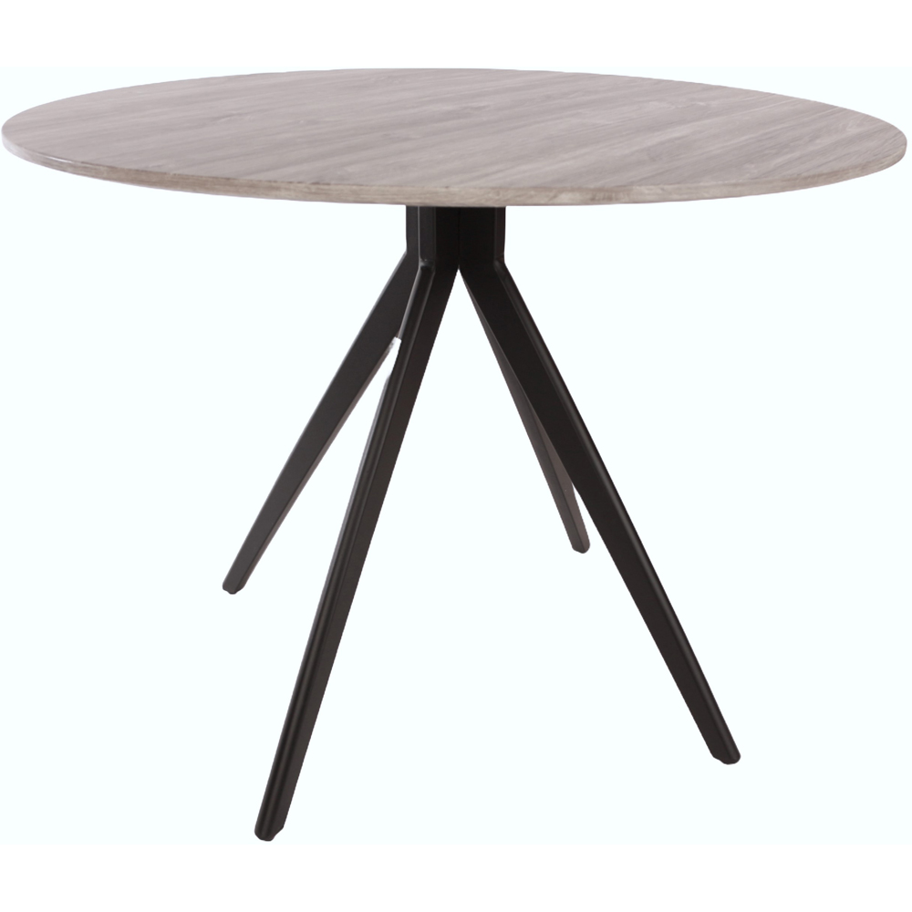 Core Products Aspen 4 Seater Round Dining Table Grey Oak Effect Image 2