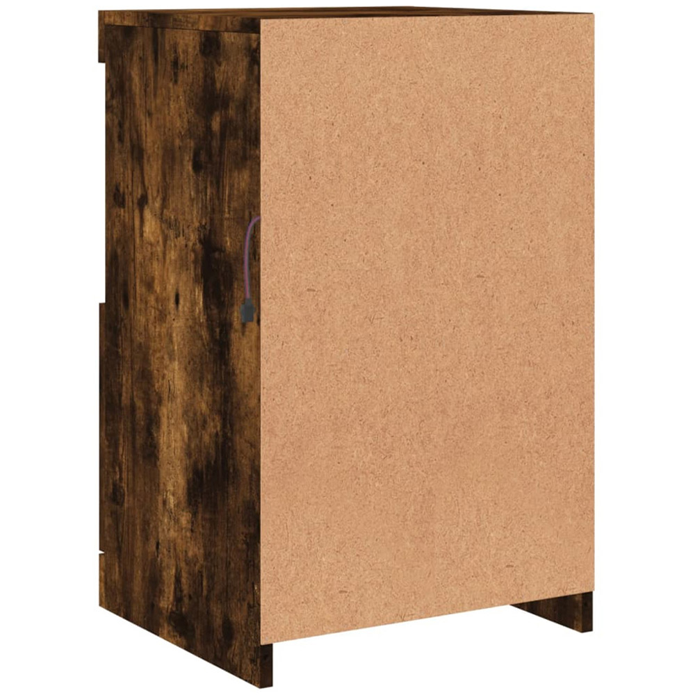 vidaXL Single Door 2 Shelf Smoked Oak Sideboard Image 7