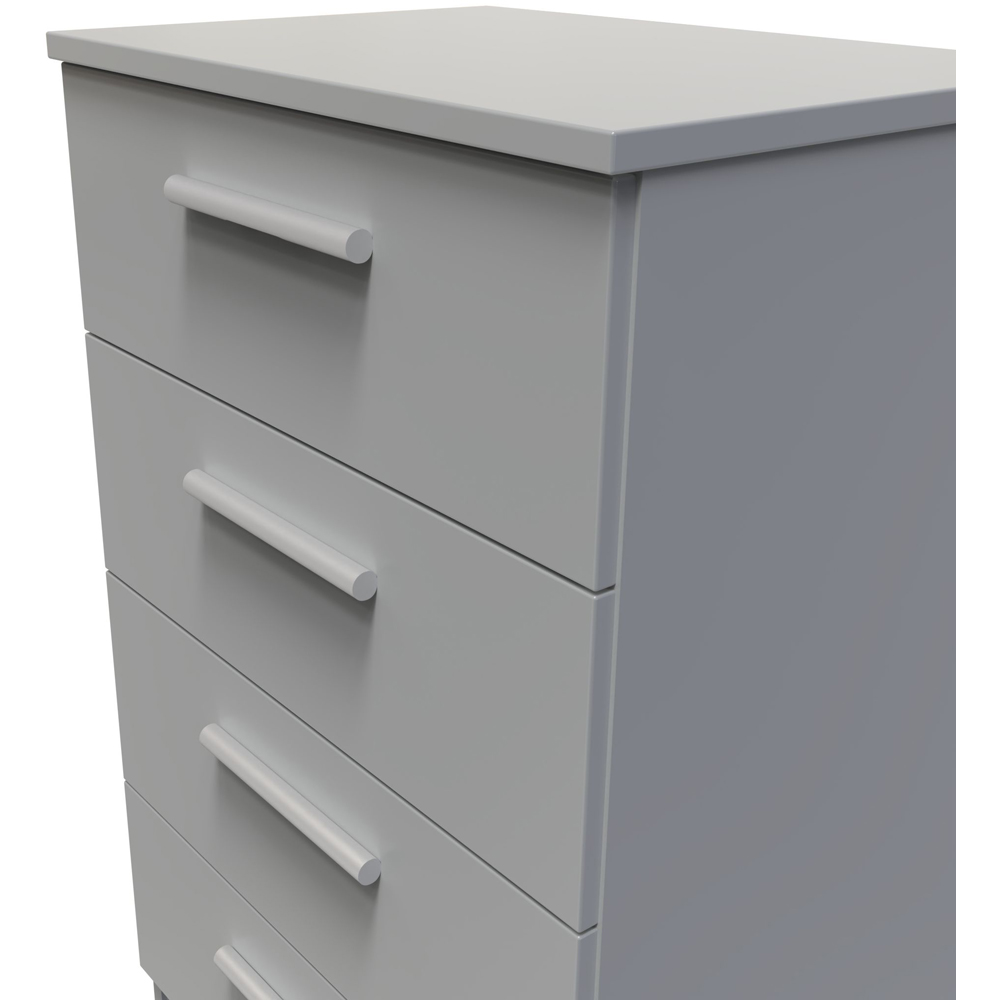 Crowndale Contrast 4 Drawer Dusk Grey Midi Chest of Drawers Ready Assembled Image 5