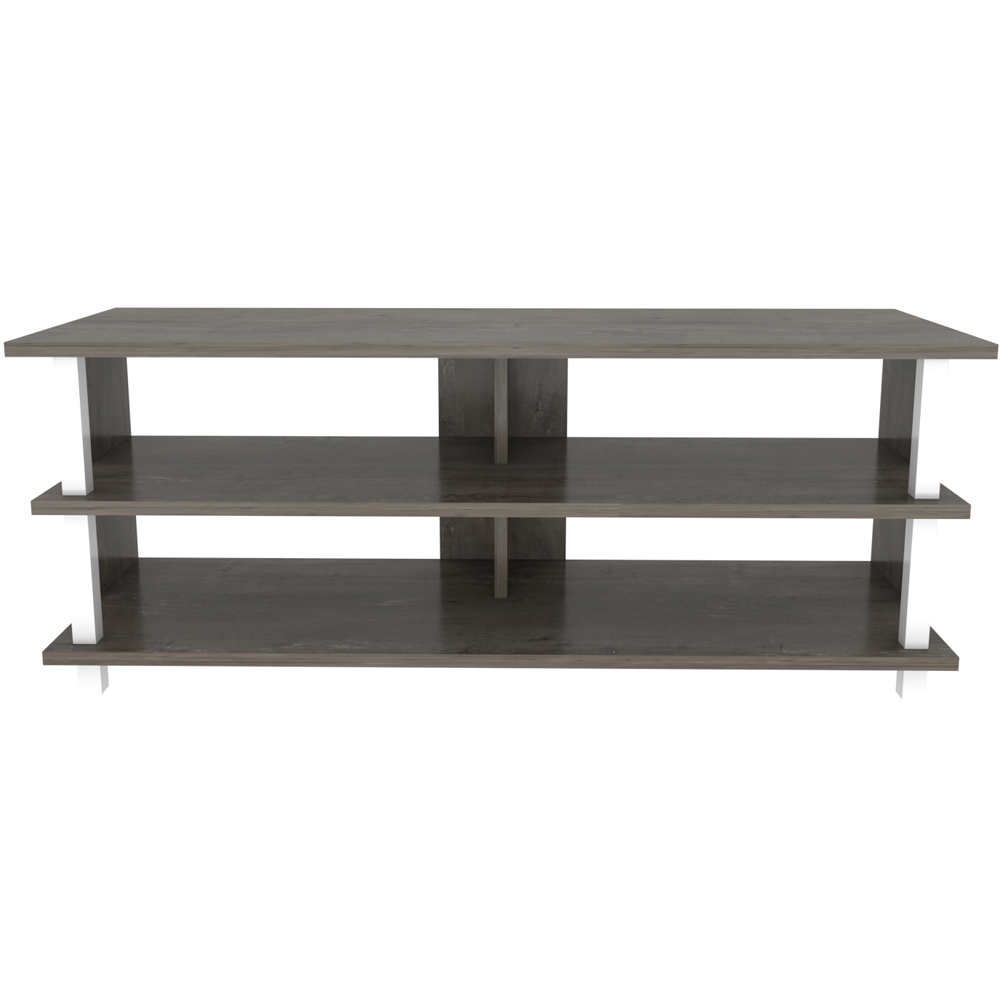 Decorotika Pueblo 4 Shelf White Wenge TV Stand for 55 inch TV Image 3