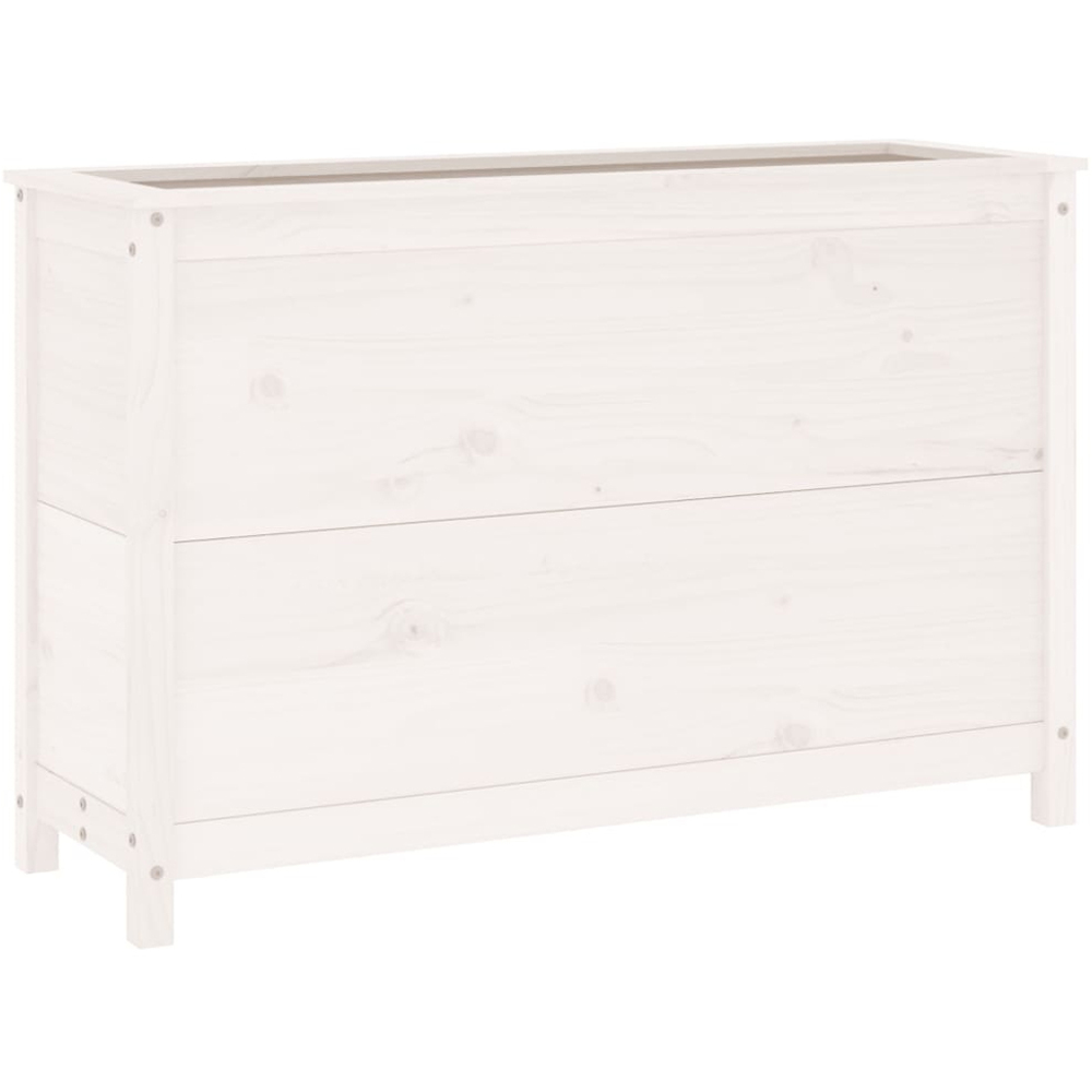 vidaXL White Solid Pine Wood Raised Garden Bed 119.5 x 40 x 78cm Image 5