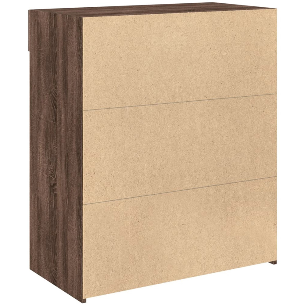 vidaXL 2 Drawer 6 Shelf Brown Oak Sideboard Image 6