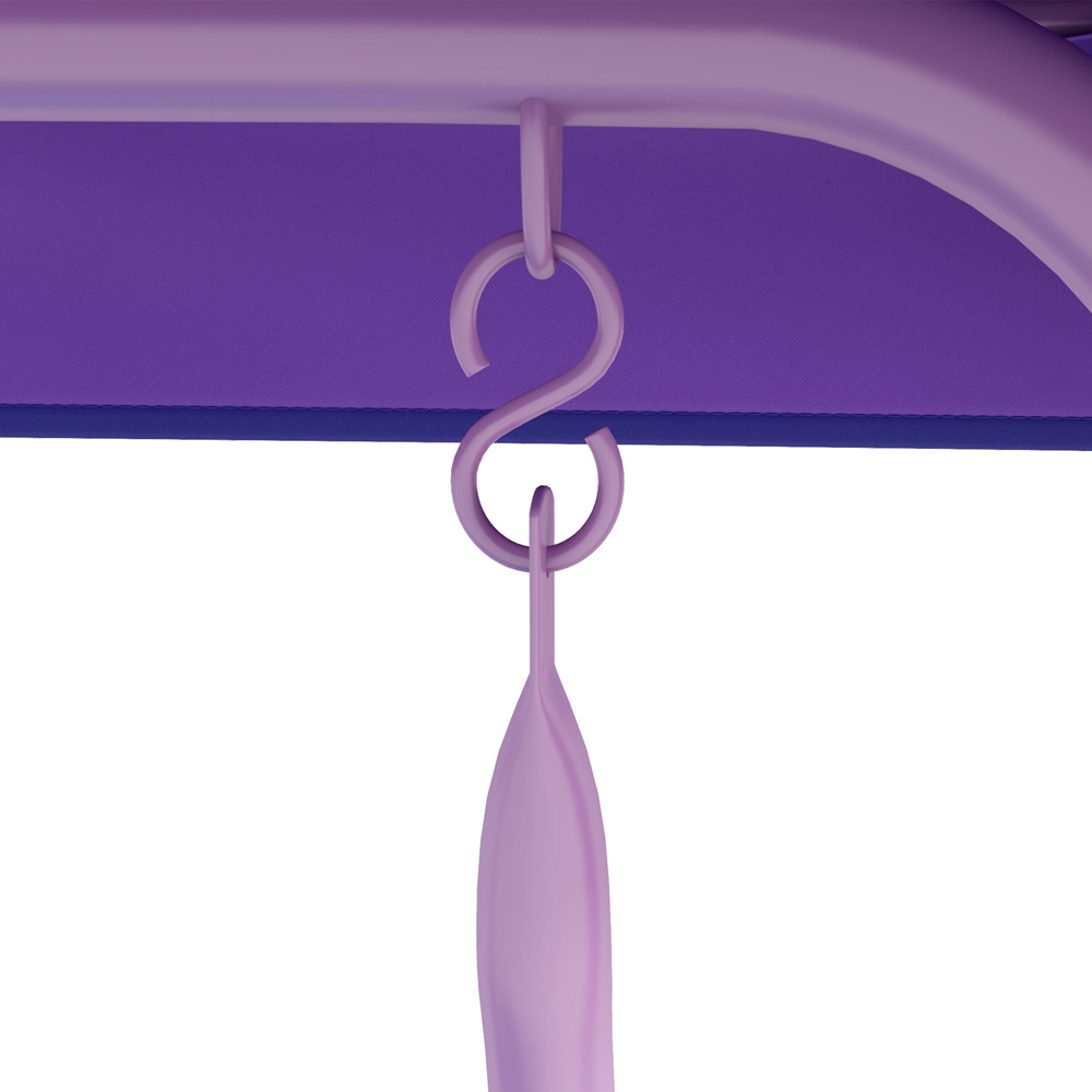 Outsunny Kids Fairy Steel Swing Chair 39cm Image 3