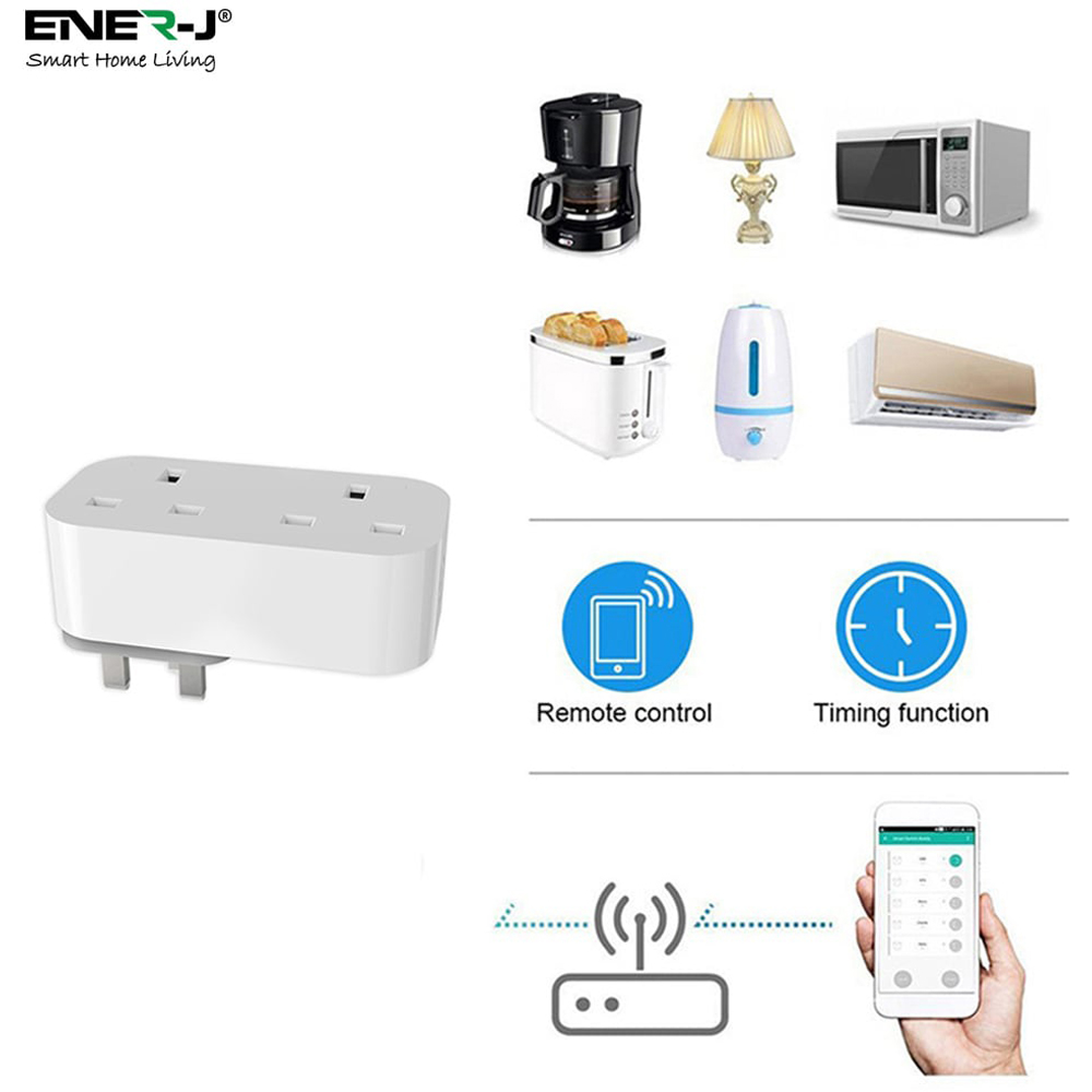 ENER-J Twin 13A Smart Plug with Energy Monitor Image 4