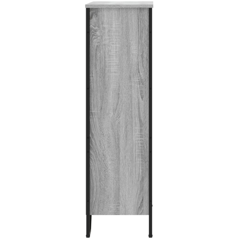 vidaXL 3 Shelf Grey Sonoma Bookcase Image 5