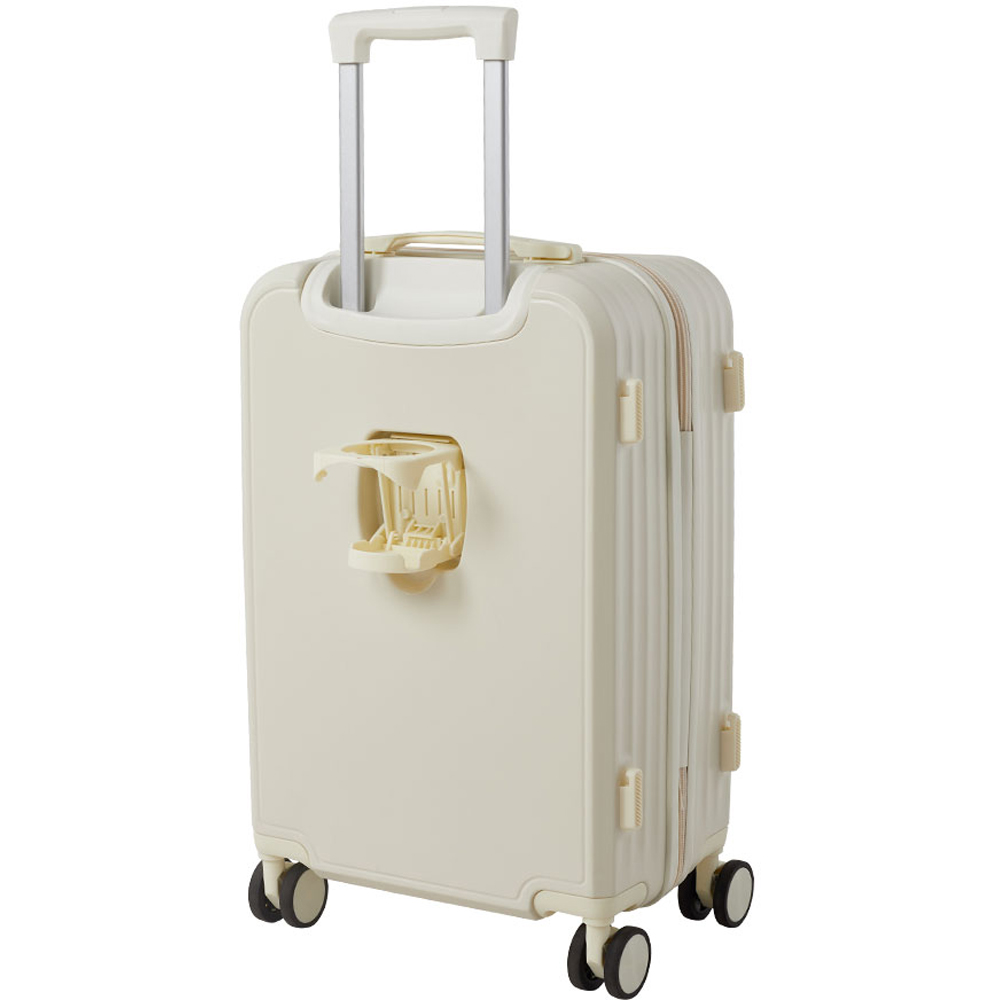 H&O Direct 21 inch White Hard Shell Luggage Suitcase Image 2