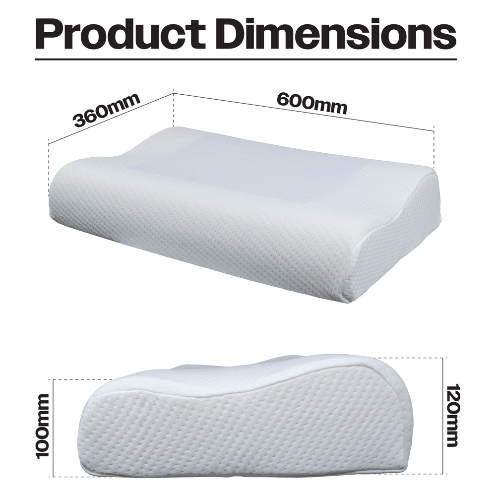 Aidapt Cooling Gel Comfort Memory Foam Contour Pillow with Removable Soft Air Knit Fabric Image 4