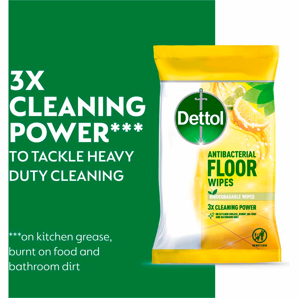 Dettol Citrus Extra Large Floor Wipes 25 Pack Image 8
