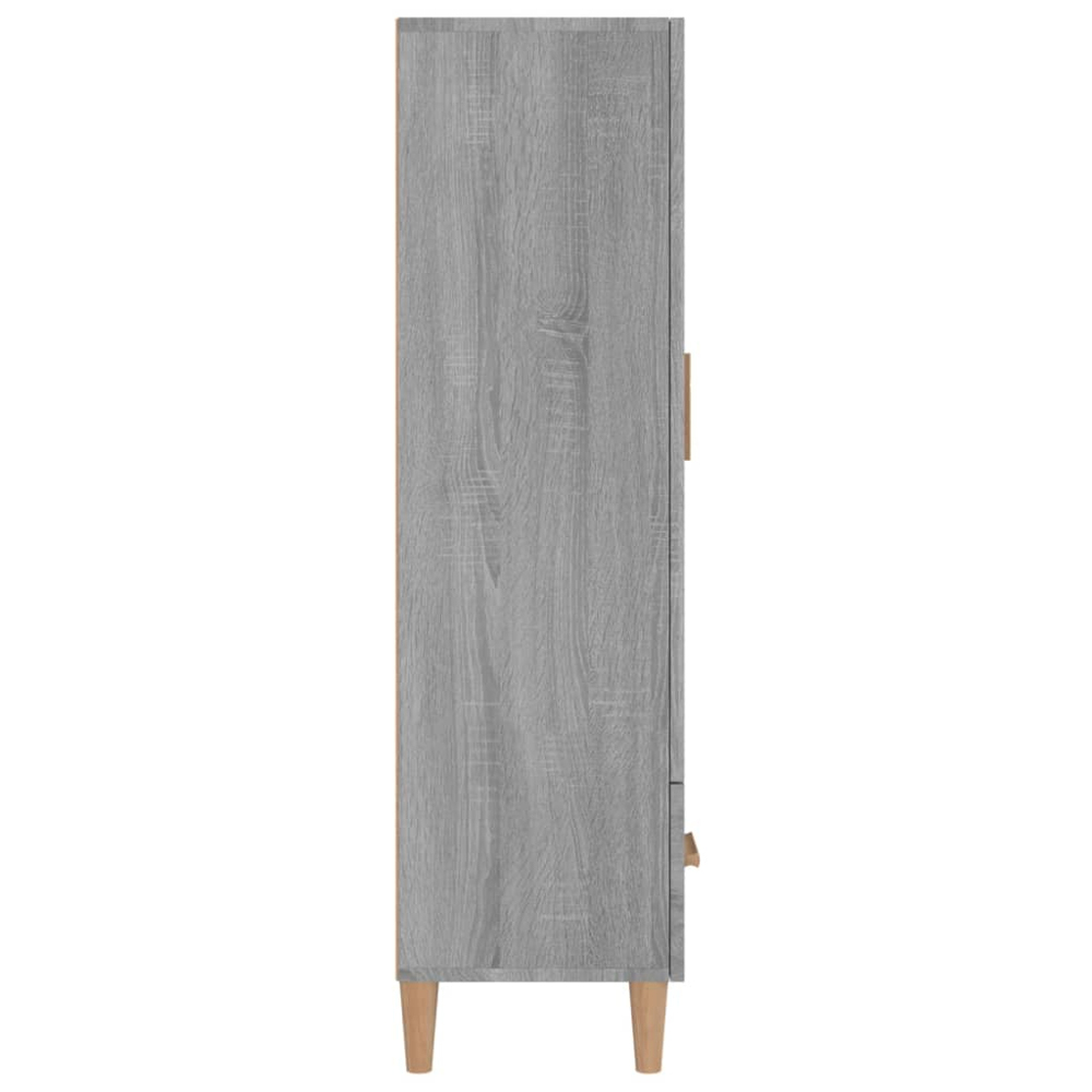 vidaXL 2 Door Single Drawer Grey Sonoma Highboard Image 5