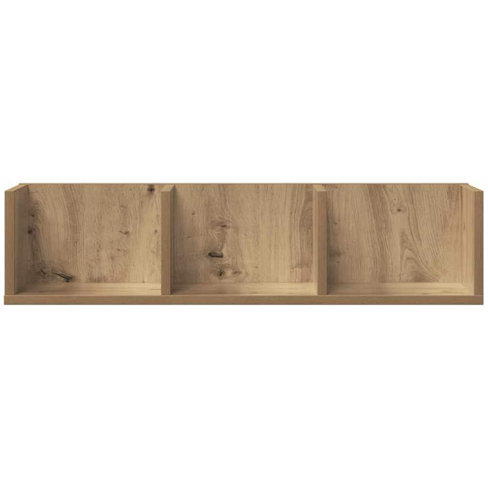 vidaXL 3 Shelf Artisan Oak Floating Wall Shelf Image 3