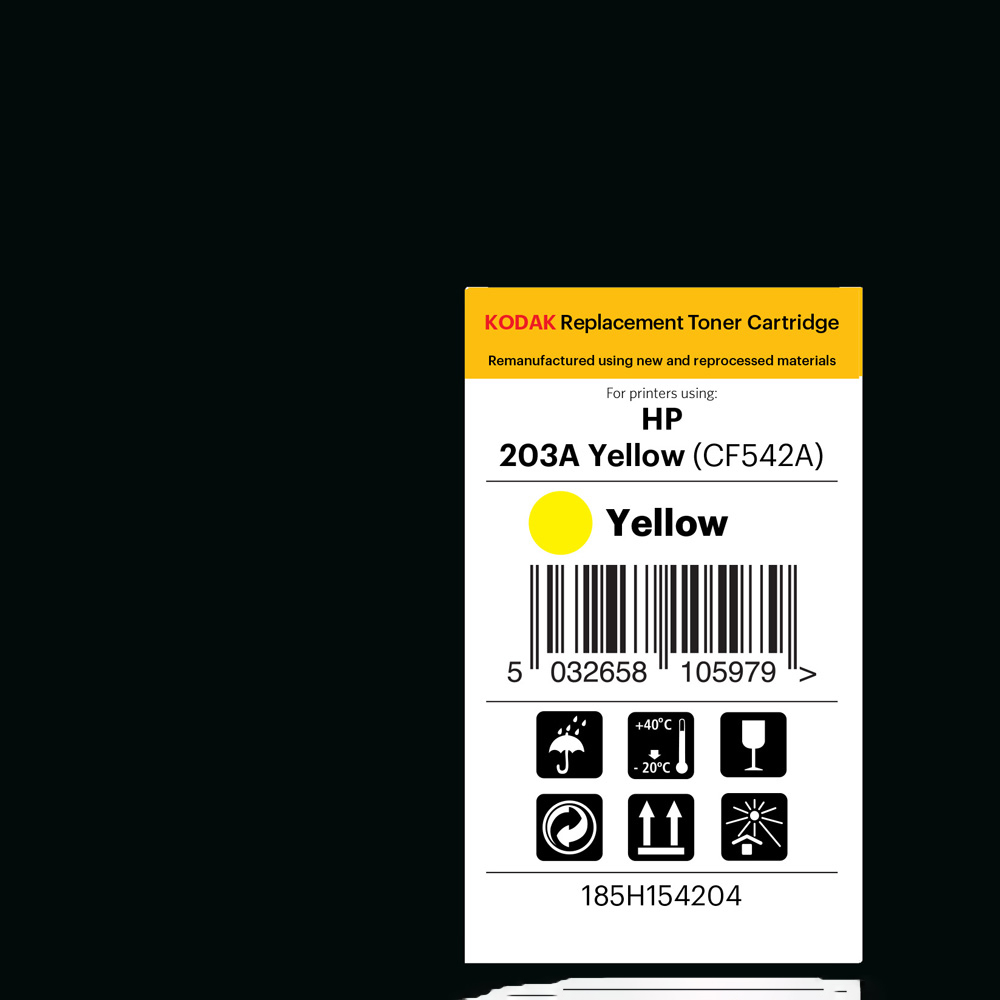 Kodak HP CF542A Yellow Replacement Laser Cartridge Image 2