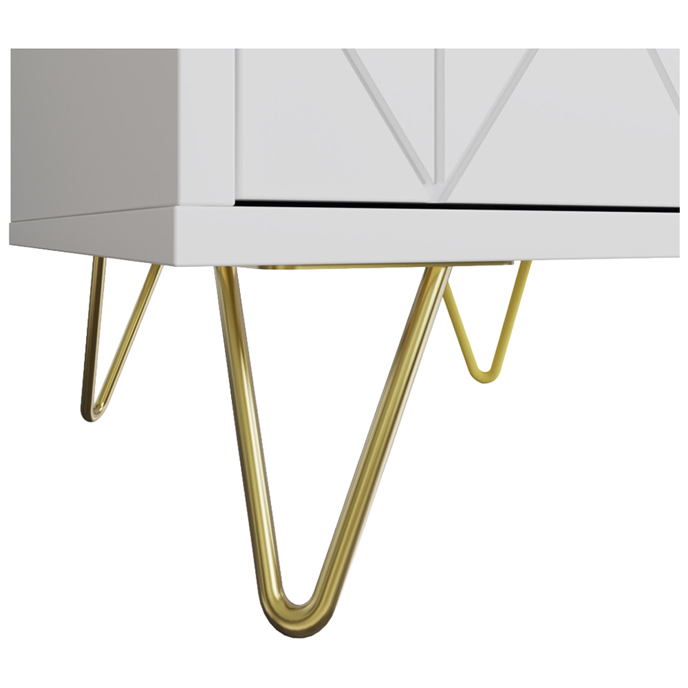 GFW Alora 2 Drawer White Bedside Table Image 7