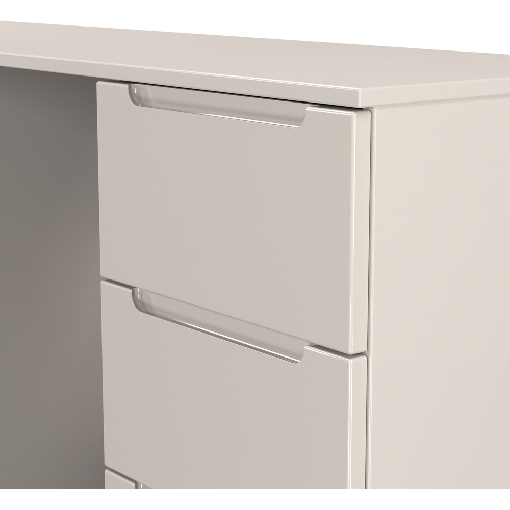 Crowndale Milan 6 Drawer Kashmir Gloss and Kashmir Kneehole Desk Ready Assembled Image 4