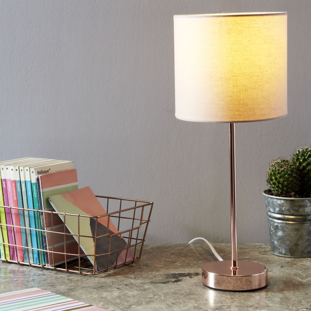 Wilko Milan Blush Table Lamp Wilko