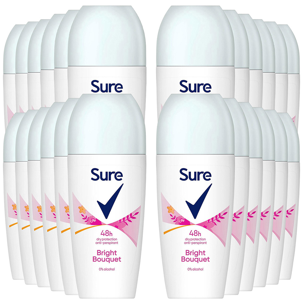 Sure Women Bright Bouquet 48H Protection Anti-Perspirant Roll On Deodorant 50ml 24 Pack Image 1