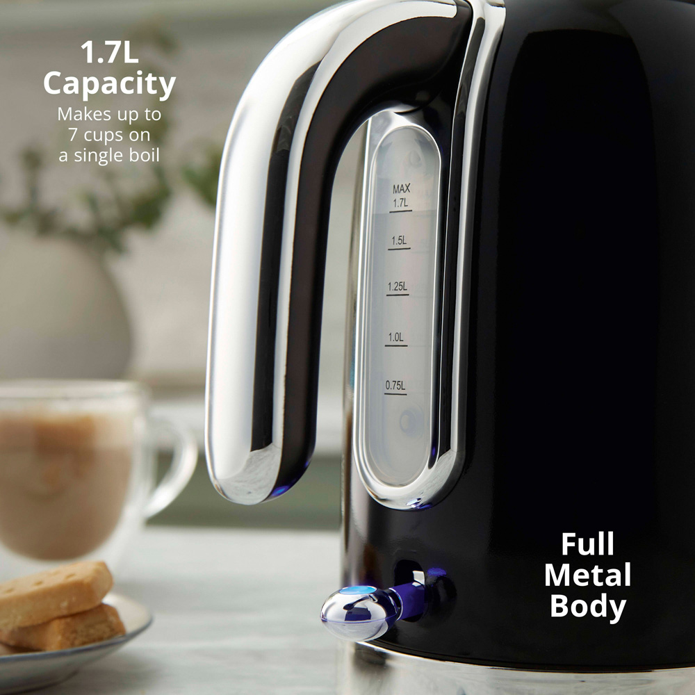 Swan Solace EEJB315 Black 2 Slice Toaster and 1.7L Kettle Set Image 4