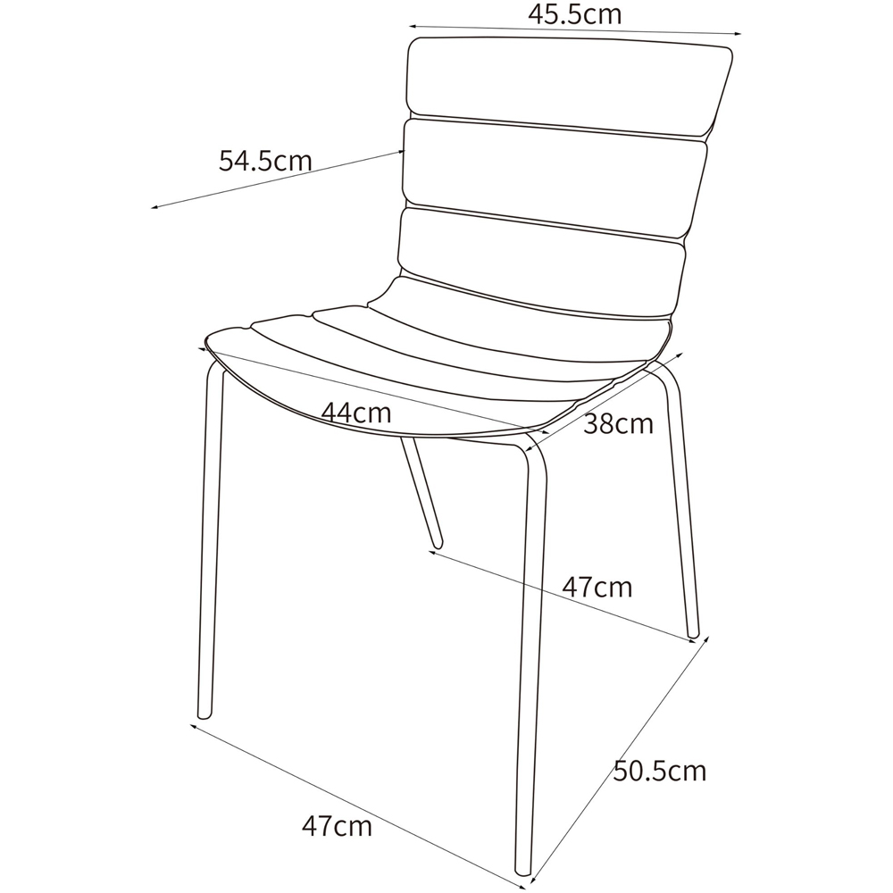 Core Products Bali Set of 2 Light Grey Plastic Kitchen Chair Image 9