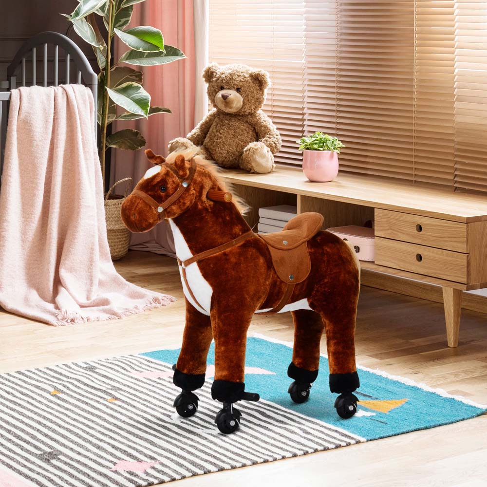 Tommy Toys Walking Horse Pony Toddler Ride On Brown Image 2