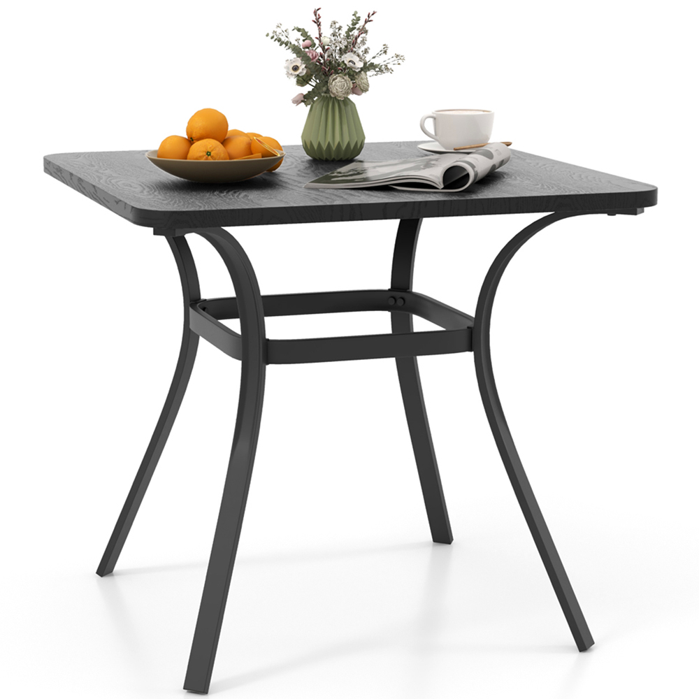 Costway 4 Seater Garden Dining Table Grey Image 3